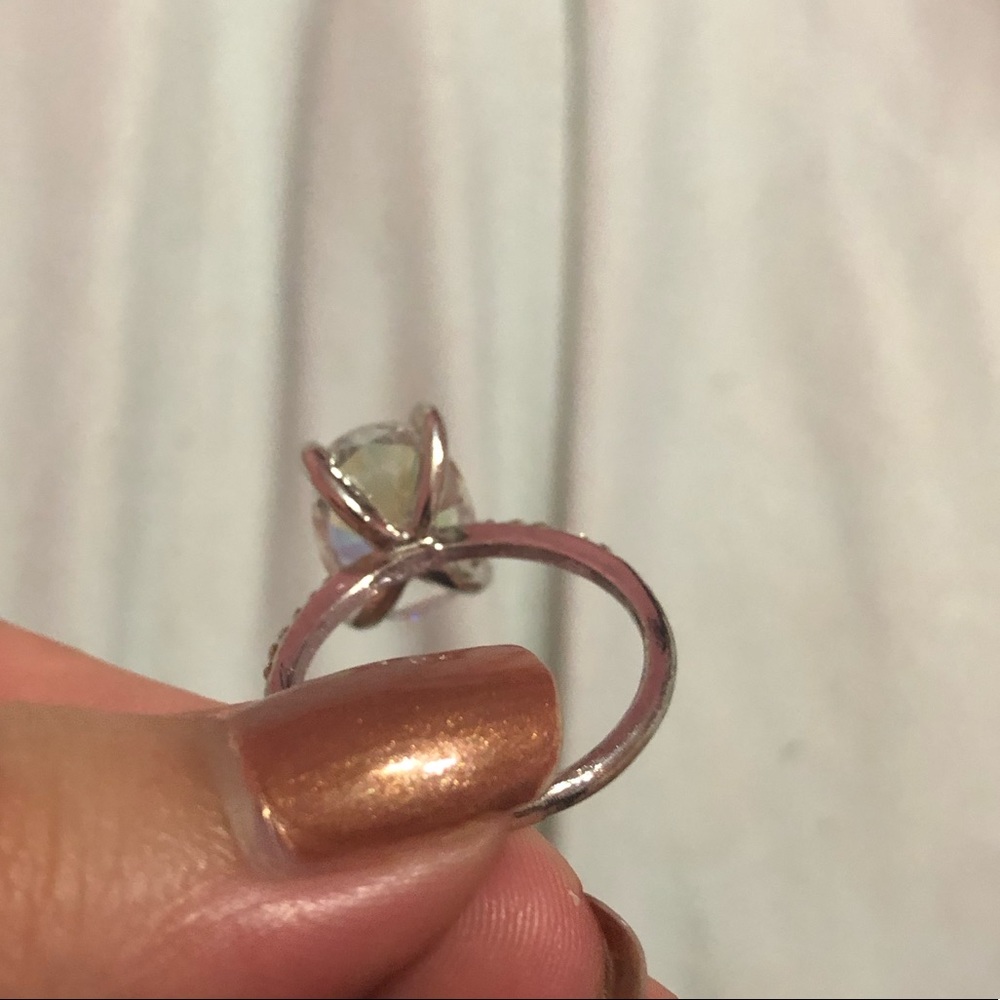 SILVER CIRCLE DIAMOND RING - Picture 3 of 5